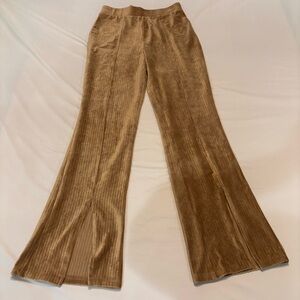 Derek Heart Camel Ribbed Pants